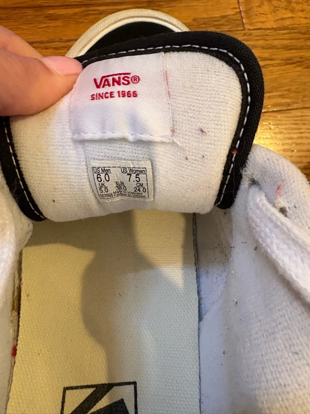 Vans Knu Skool Black and True White Low-Top Sneakers
